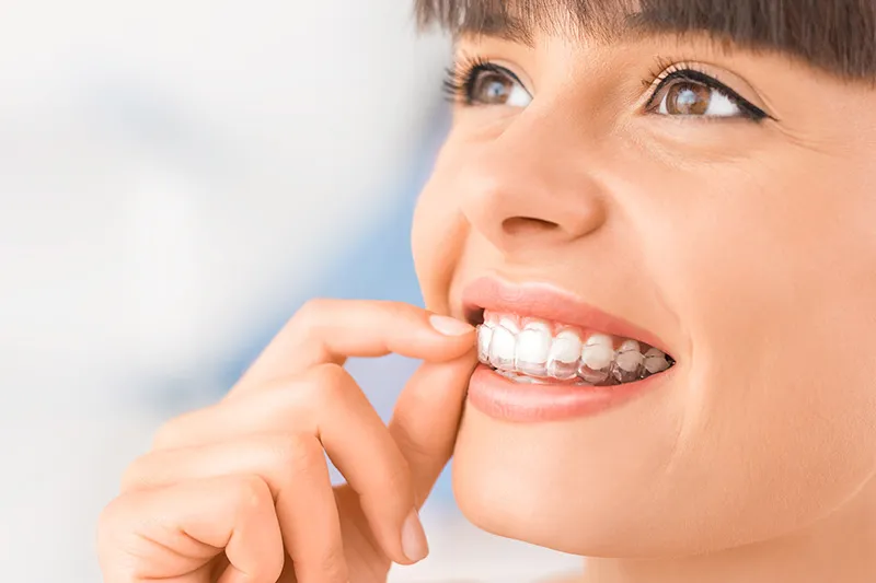 Woman smiling